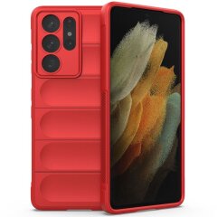 Защитный чехол Deexe Terra Case для Samsung Galaxy S21 Ultra (G998) - Red